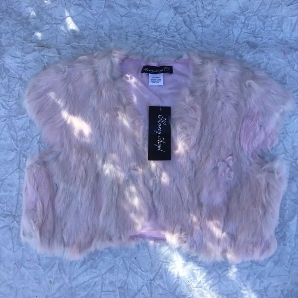 Women's Pink Real Fur Teddy Jacket
